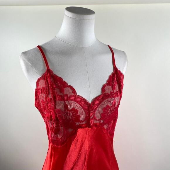 Vintage fredricks red maxi slip dress - Picture 2 of 5